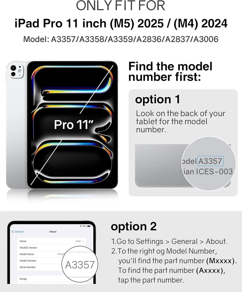 PU Leather Folio Smart Case Cover Stand for iPad Pro 11” 2024/2025 M4/M5 - Brown - Image 3 of 4