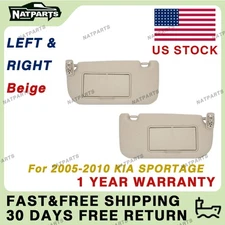 Pair Beige Side sun visor w/o Light for KIA Sportage 2005-2010 85202-1F090EZ