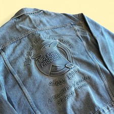 Vintage Mule Hide Products Denim Work Jacket Light Wash USA Men s M