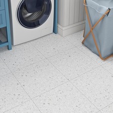 Peel and Stick Floor Tile Gray 4 Sheet
