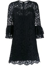 Valentino Garavani Flared Floral Lace Mini Dress