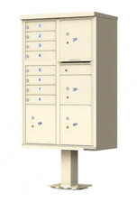 1570-8T6 CBU Cluster - 8 Mailboxes with 4 Parcel Lockers And Outgoing Mail Slot