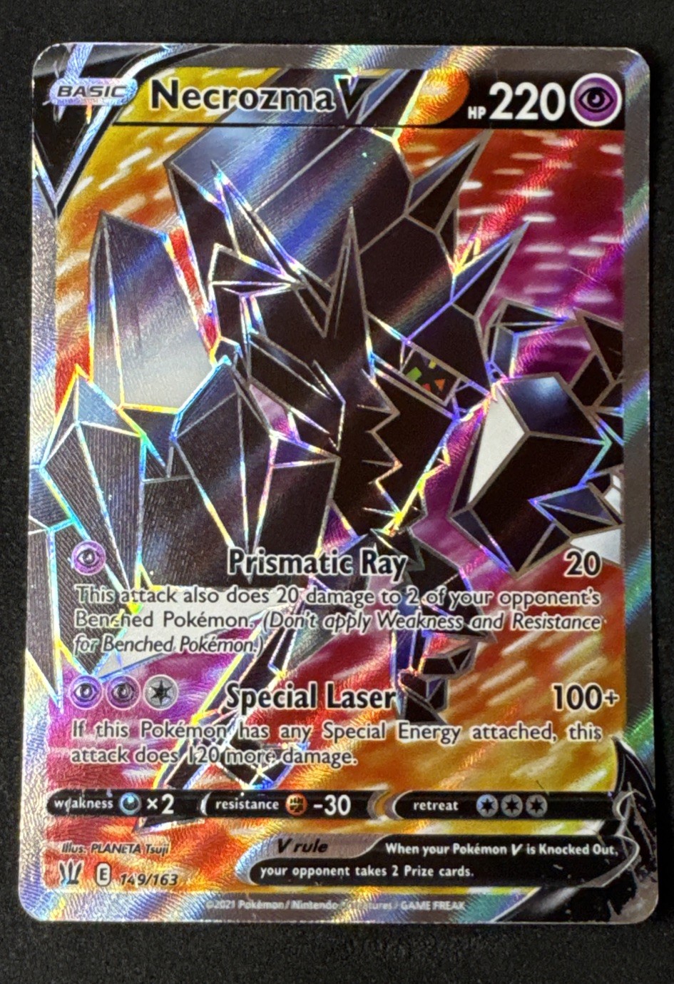 Pokemon TCG Necrozma V Battle Styles Full Art Holo 149/163 Free Shipping