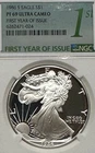 1986 Silver American Eagle NGC PF 69 • First Yr of Issue•