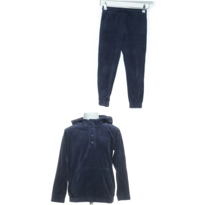 H&M, Freizeitanzug, Größe: 128, Baumwolle/Polyester, Blau, Einfarbig, Samt #Kt9