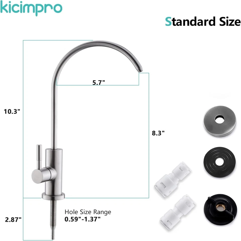 High-Quality Brushed Nickel Filter Faucet - Lead-Free, No Leakage, Modern Design - Image 4 of 4