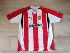 Koszulka PUMA Olympiakos Pireus retro rozm. 164 Djordjevic nr 11 czerwona biała