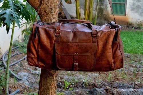 Ga221 Sac de voyage vintage en cuir véritable pour hommes Ga221 Sac de voyage vintage en cuir véritable pour hommes