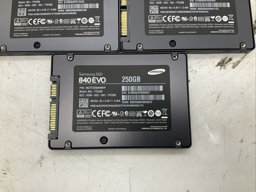 Lot Of 9 Samsung 840 EVO 250GB SATA SSD Solid State Drives MZ-7TE250 Tested - Afbeelding 2 van 11