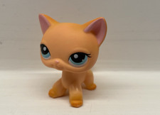 Littlest Pet Shop Cat 339 Yellow, Blue Eyes, Pink Ears RARE COLOR SHADING