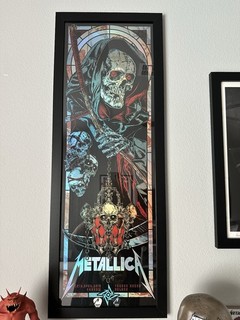 Bootleg METALLICA Foil Krakow Poland Print 12x36 Poster By Rhys Cooper