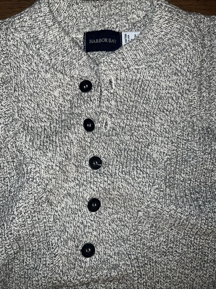 Suéter de 90’ Harbor Bay Grunge holgado para hombre XXL Y2K 100 % algodón jersey tejido pesado Foto 4 de 4