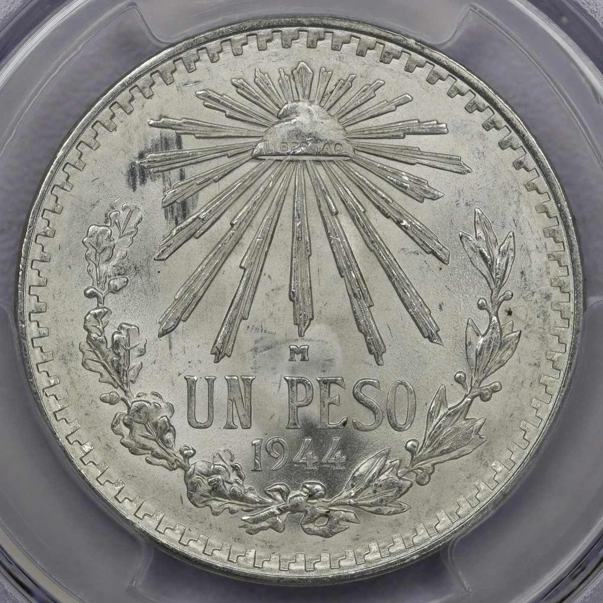 1944 メキシコ 1ペソ銀貨 MS66 MEXICO. Peso, 1944-M. Mexico City Mint. PCGS MS-66., MS66 - PCGS