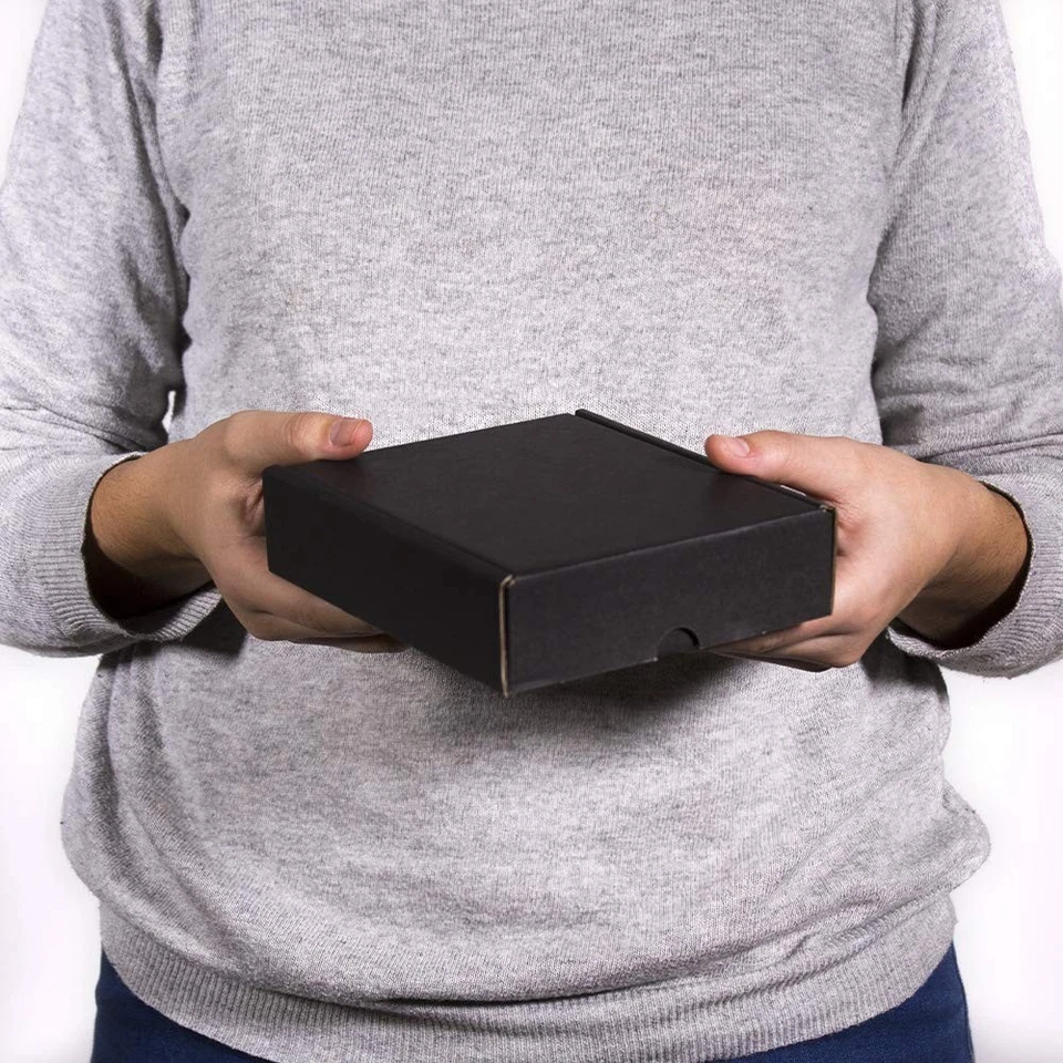 schwarzer Karton für den Postversand | Selbstaufbaubox ideal als Geschenk | s... - Bild 4 von 4