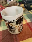 Vintage Boot Hill Dodge City Kansas White Milk Glass Cup Mug