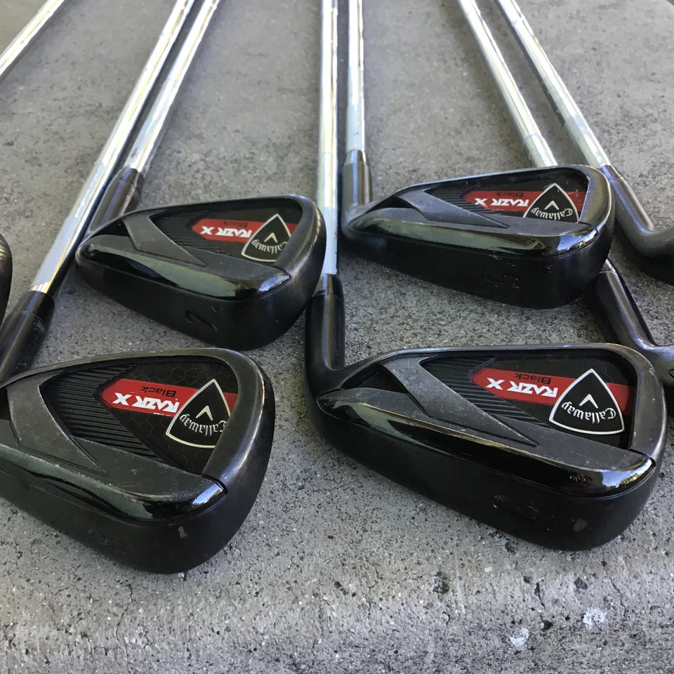 Juego de hierro negro Callaway RAZR X PW 4 5 6 7 8 9 M-10 XP Uniflex acero mano derecha Foto 4 de 4