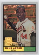 2000 Topps Chrome Reprints Refractor Hank Aaron (1961 Topps) #8 HOF 1cx3