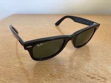 Ray-Ban RB2140 901 50-22 Wayfarer Green Lenses Unisex Classic Sunglasses - Black