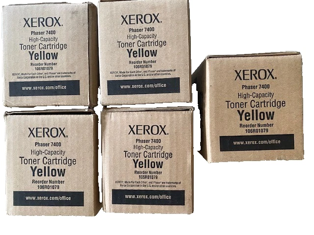 5 Stück Original Xerox  yellow 106R01079 Phaser 7400 toner gelb - Bild 1 von 1