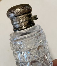 Crystal Sterling Perfume Bottle, 9 Inches