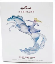 2019 HALLMARK KEEPSAKE CHRISTMAS ORNAMENT ELSA & NOKK -FROZEN II MOVIE BRAND NEW