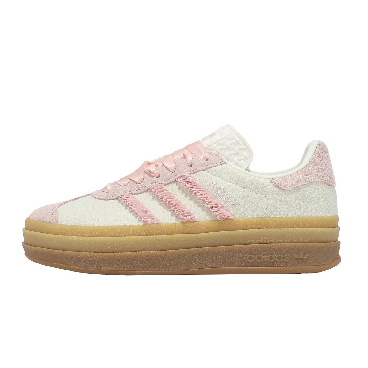 adidas Originals Gazelle Bold W Pink Ruffle Lace Women Platform