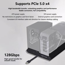 ADT-Link K993H-BK10 OCuLink eGPU Dock PCIe 5.0 128Gbps Open Aluminum Frame