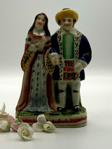 Vintage Porcelain pottery figure Henry viii and Anne Boleyn