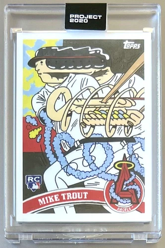 TOPPS PROJECT 2020 #4 MIKE TROUT by Artist ERMSY ** ANGELS 2011 #US175