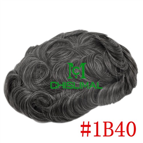 Hair Replacement Skin & Lace Toupee Top Men's Hairpiece Bond System Soft - Picture 22 of 48