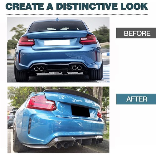 For BMW F87 M2 M2C 2016UP REAL CARBON Rear Bumper Diffuser Lip Spoiler Body Kit - Picture 4 of 12