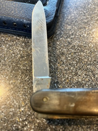 Vintage German Robt Klaas Kissing Crane Buffalo Horn 3 Blade Equal End Knife - Picture 9 of 10