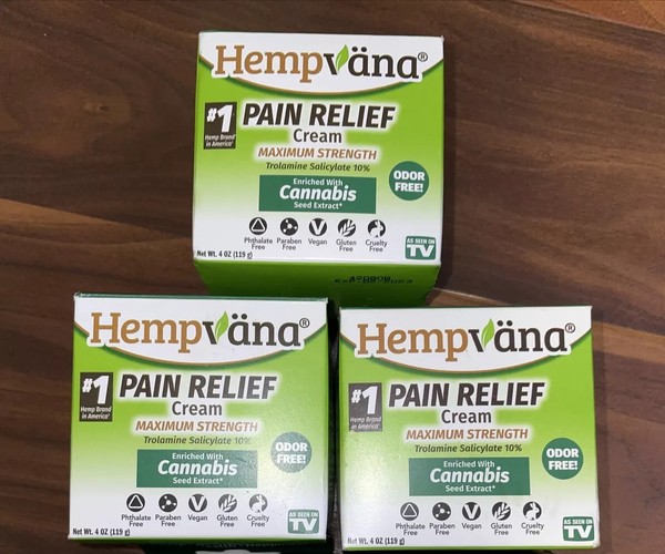 3 NEW Hempvana Maximum Strength Pain Relief Cream 4 OZ As Seen On TV
