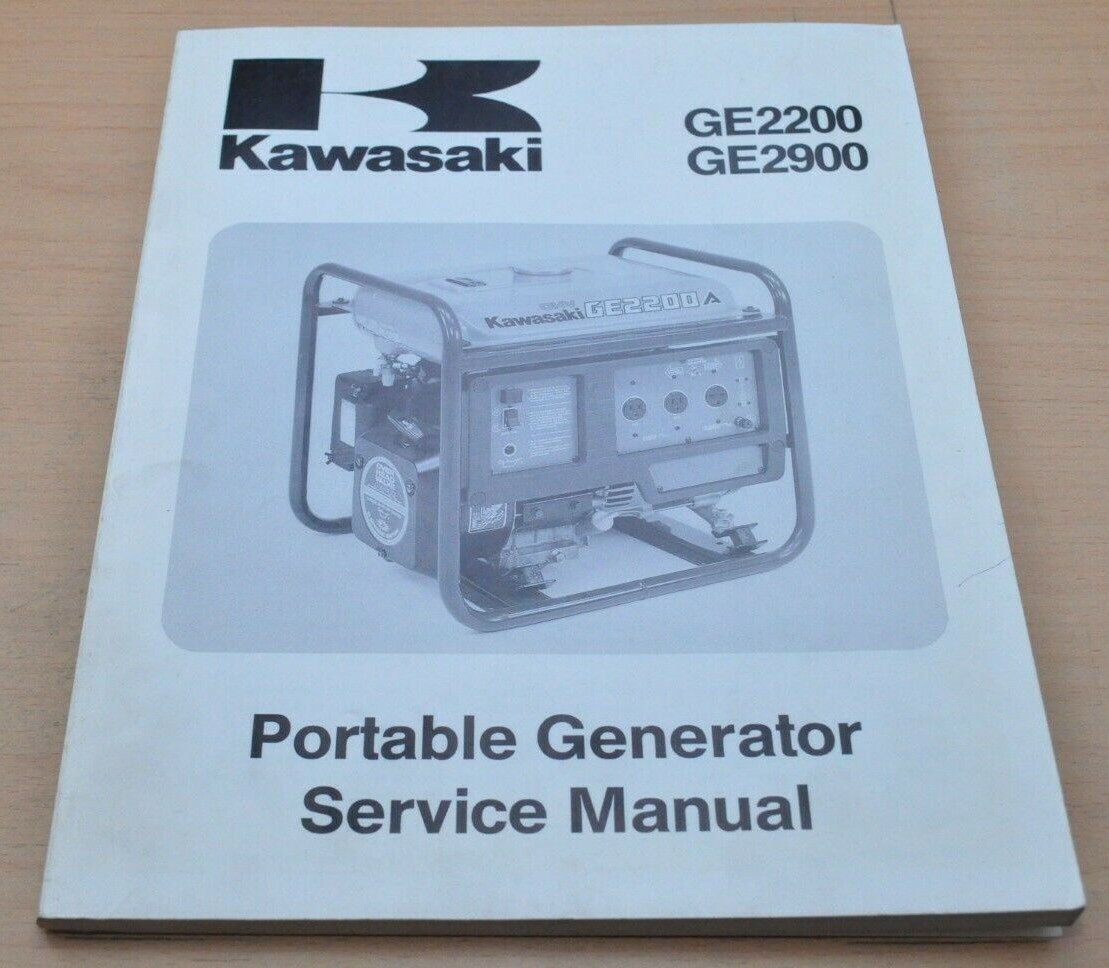 Kawasaki GE 2200 2900 Service Manual Motor Generator Portable