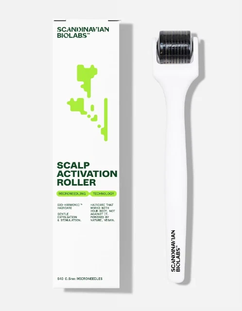Scandinavian Biolabs Derma Roller Made with 540 Titanium 0.5 Mm Needles for Hair