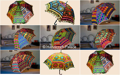 Menge Von 10 PC Großhandel Indisch Multifarben Regenschirme Parasol Rajasthan