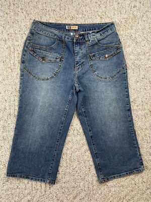 Faded Glory Women's Denim Capri Stretch Jeans Size 8 ( 29x19)