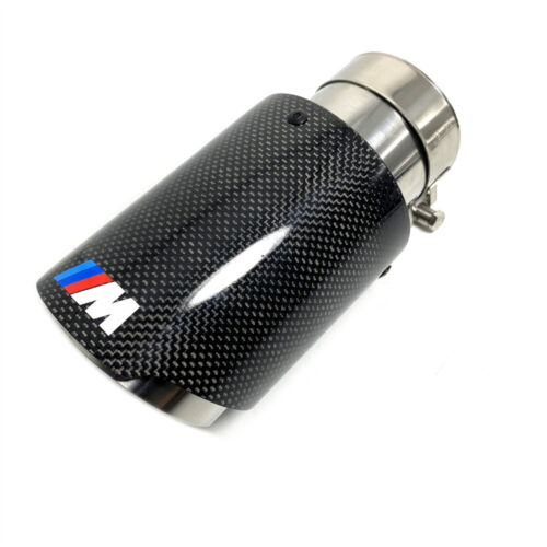 1Pcs Glossy Carbon Fiber M Exhaust Tip 3''/3.5''/4''/4.5'' Out Tailpipe For BMW - Bild 2 von 8