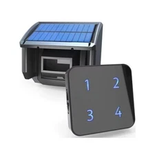 HTZSAFE 400 Meters Solar Wireless Driveway Alarm Outdoor Weather Resistant
