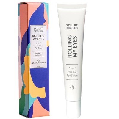 Eye Serum 5-in-1 Roll On Under Eye Cream, Helps De-puff and Brighten Under an...