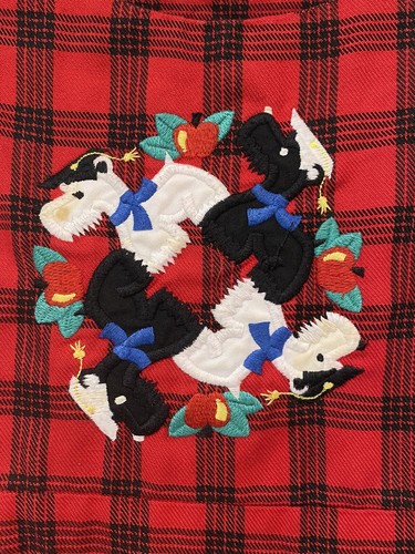 Fast Friends Boutique Girls size 6 red/black jumper pinafore -Scotty Dogs-USA - Picture 2 of 10