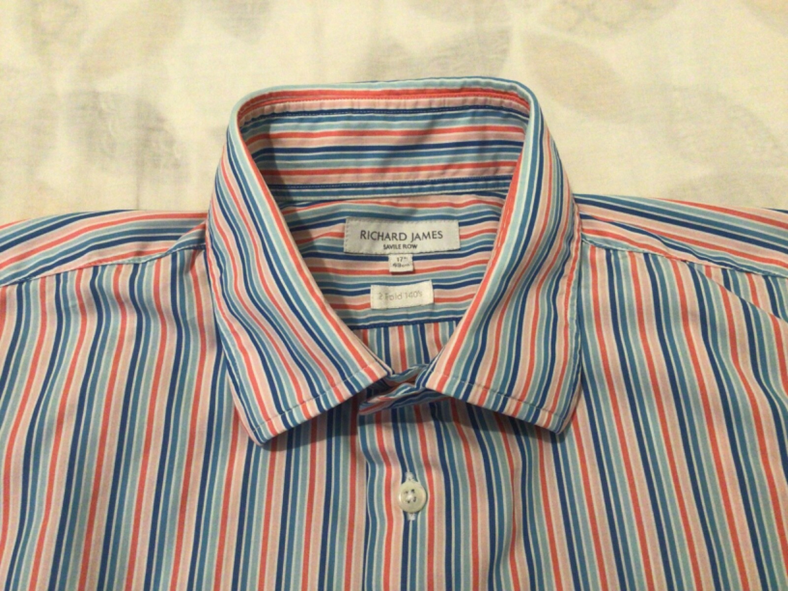FILA Camicia uomo Richard James Savile Row 17 in colletto o grande a righe luminose