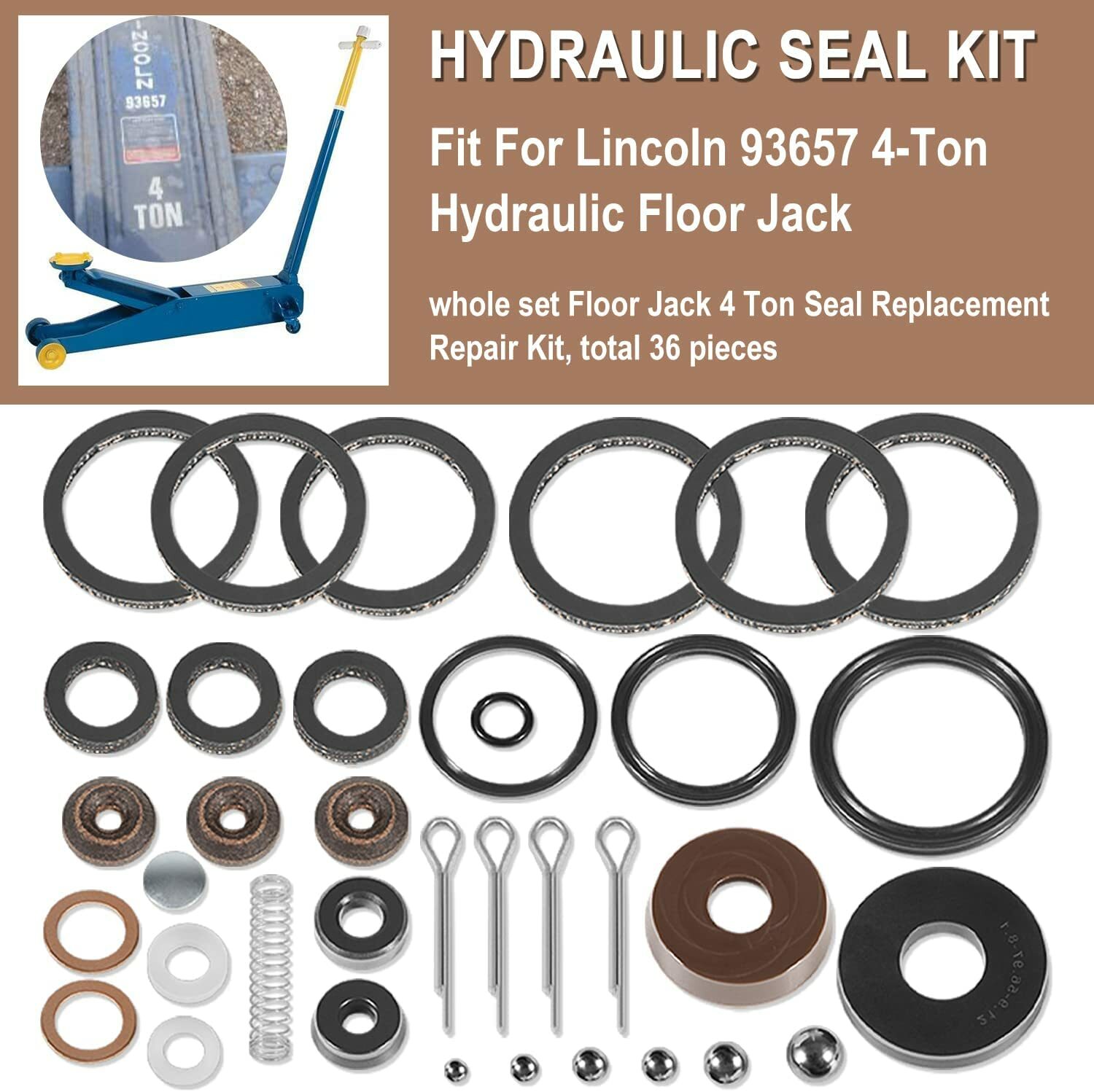 Floor Jack 4 Ton Seal Kit For Lincoln Walker 93657 4 Ton Hydraulic
