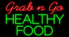 Grab N Go Healthy Food Restaurant Open 24"x20" Neon Sign Light Lamp Cave Uy