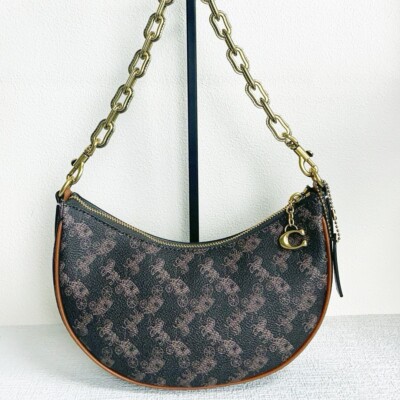 COACH CH857B4MPL 関税送料込 COACH Mila shoulder bag in horse and carriage print Chalk