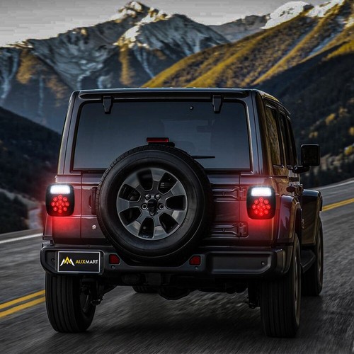 Luces traseras de parada señal de giro LED + 2X 7 pulgadas faros LED para Jeep Wrangler TJ CJ - Imagen 6 de 12