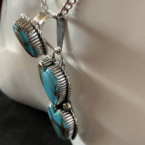 Turquoise Earring Set Red Mesa Sterling Silver Navajo Avin Joe S2807 - Picture 9 of 12