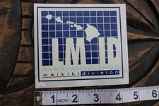 LOCAL MOTION Hawaii WAIKIKI Division Surfboards Vintage Surfing STICKER