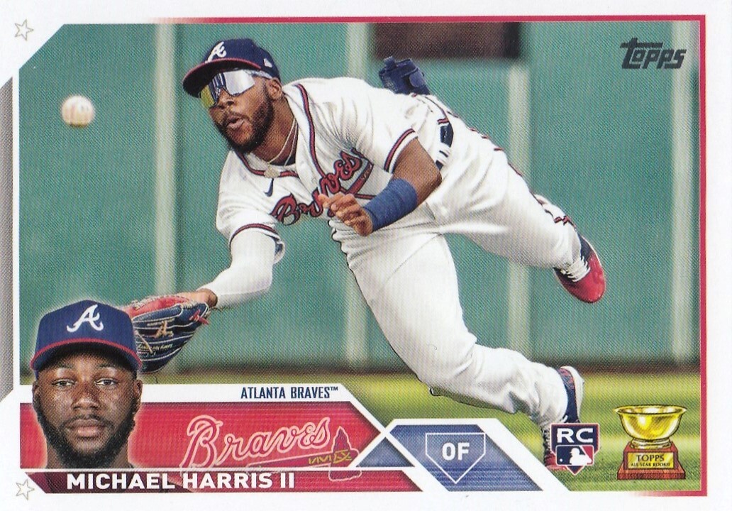 MICHAEL HARRIS II TOPPS BASE ROOKIE CARD RC ATLANTA BRAVES #226 2023 23