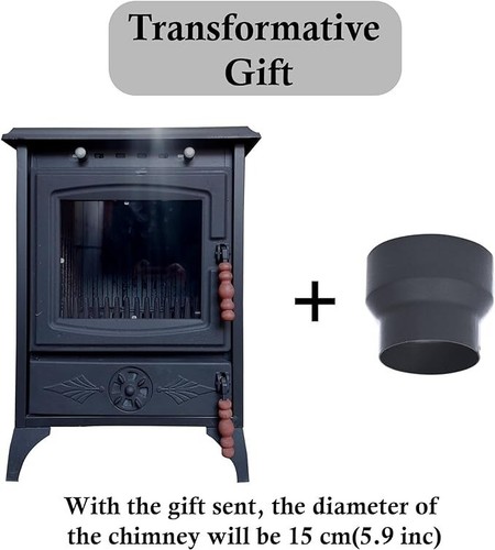Cast Iron Stove with Oven, Durable Wood Stove Baking Oven, Stove by Burning Wood - Picture 6 of 6